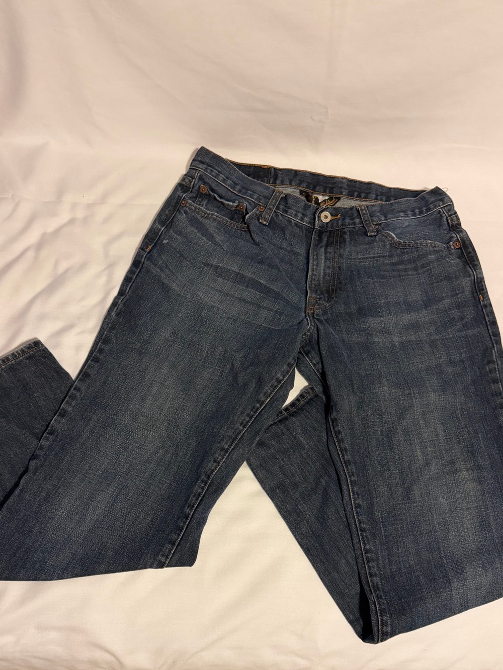 Lucky Brand Blue Denim Jeans with Contrast Stitching